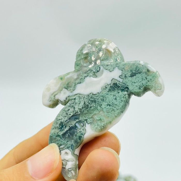 Moss Agate Ghost Carving Crystals Wholesale