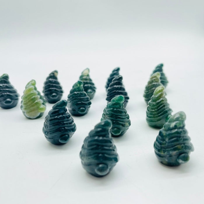 Moss Agate Goblin Hat Carving Crystal Wholesale