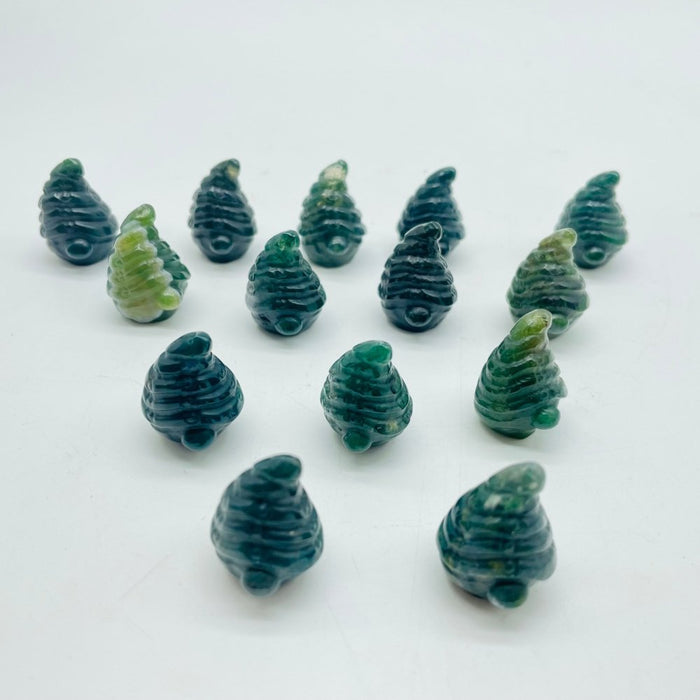 Moss Agate Goblin Hat Carving Crystal Wholesale