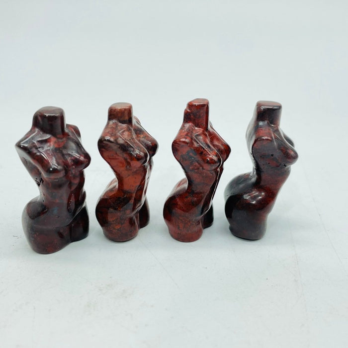 Moss Agate & Hematite Mini Goddess Carved Wholesale