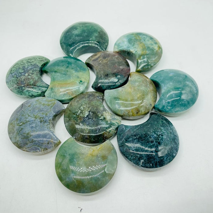 Moss Agate Moon Wholesale