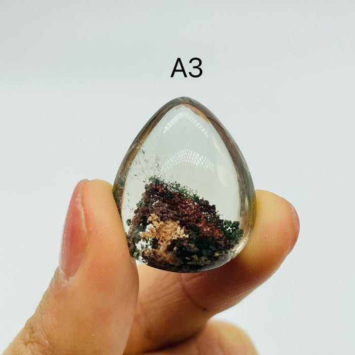 Mountain Shape Inclusion Garden Quartz Lodolite For Jewelry Making DIY Pendant