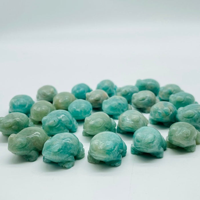 Natural Amazonite Frog Carving Wholesale