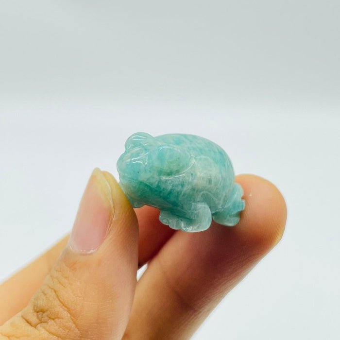 Natural Amazonite Frog Carving Wholesale