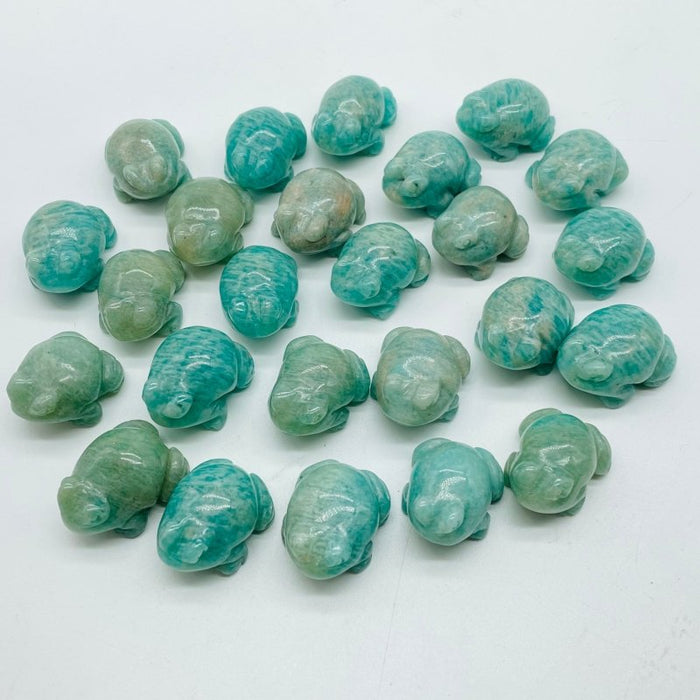 Natural Amazonite Frog Carving Wholesale