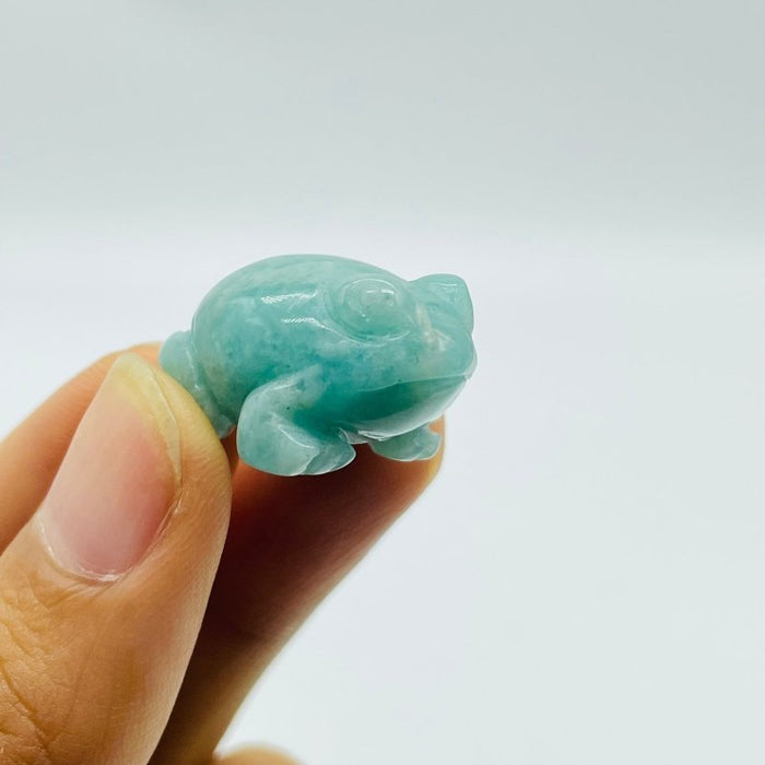 Natural Amazonite Frog Carving Wholesale