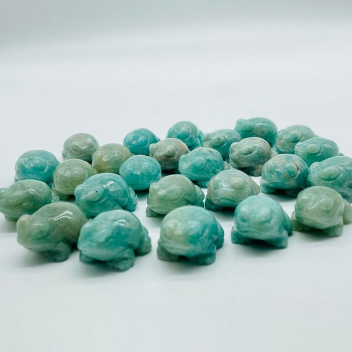 Natural Amazonite Frog Carving Wholesale