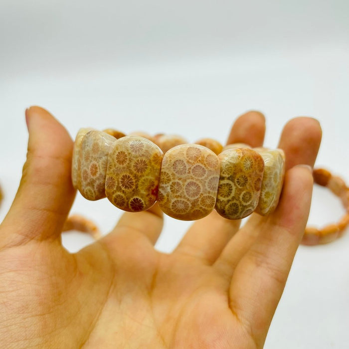 Natural Coral Jade Crystal Bracelet Wholesale