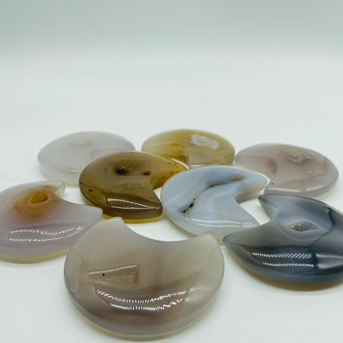 Natural Geode Agate Crystal Moon Wholesale
