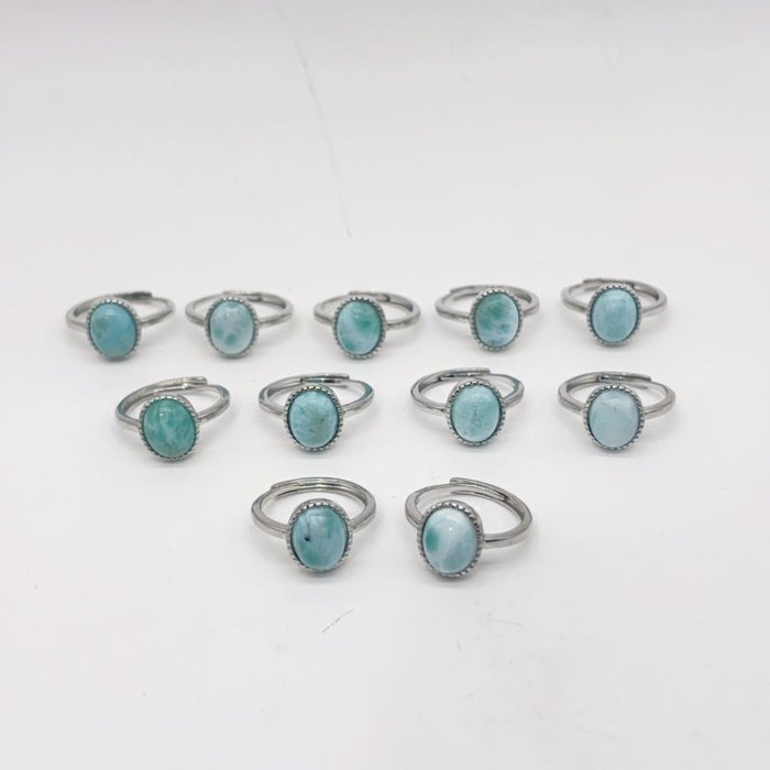 Natural Larimar Ring Crystal Wholesale
