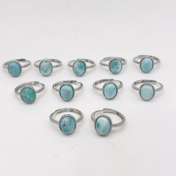 Natural Larimar Ring Crystal Wholesale