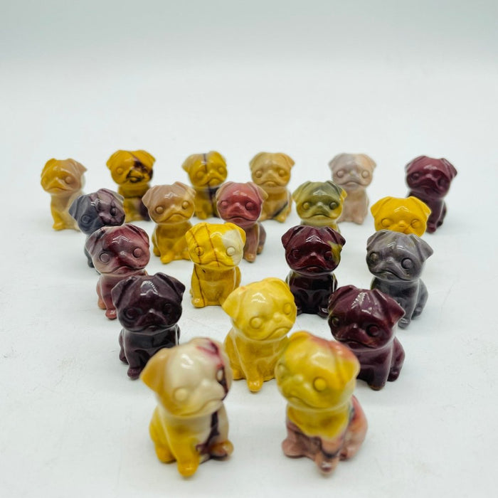 Natural Mookaite Pug Dog Carving Wholesale