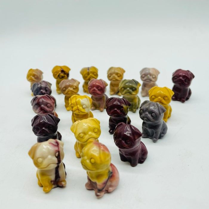 Natural Mookaite Pug Dog Carving Wholesale