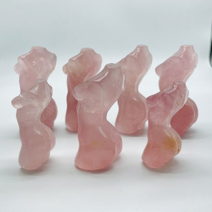 Natural Rose Quartz Goddess Carving Wholesale