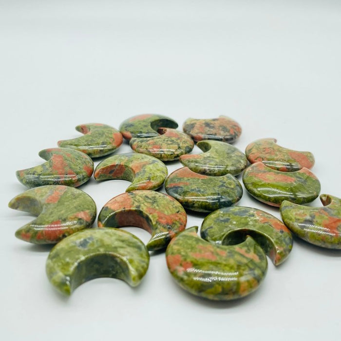 Natural Unakite Stone Moon Wholesale