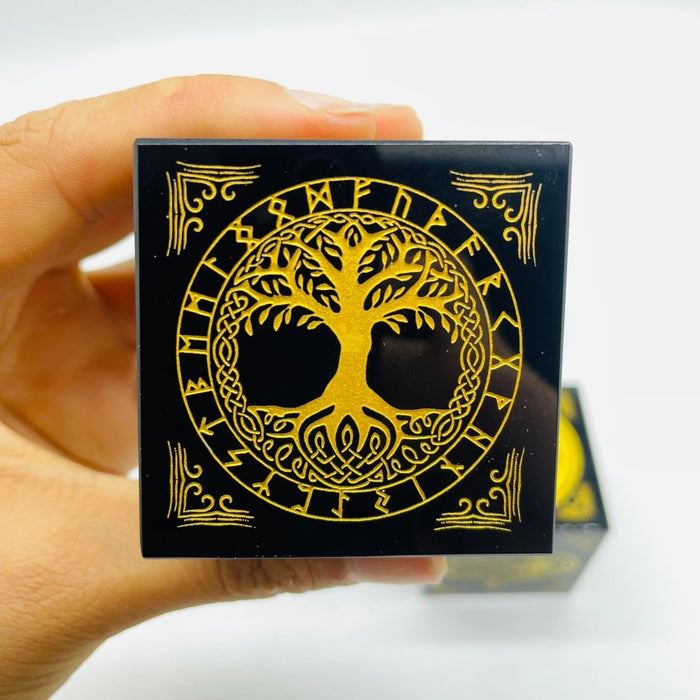 Obsidian Cube Hand of Fatima Cross with Wings Wholesale