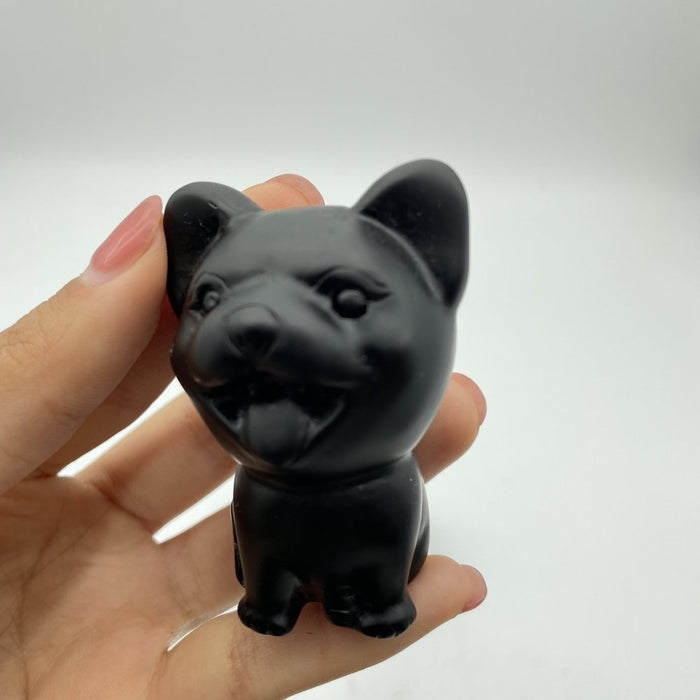 Obsidian Dog Carving Wholesale