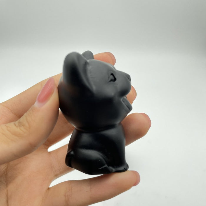 Obsidian Dog Carving Wholesale