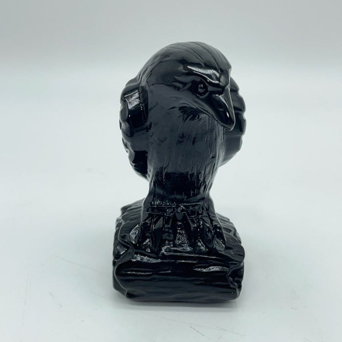 Obsidian Eagle Standing On The Wood Carving Wholesale