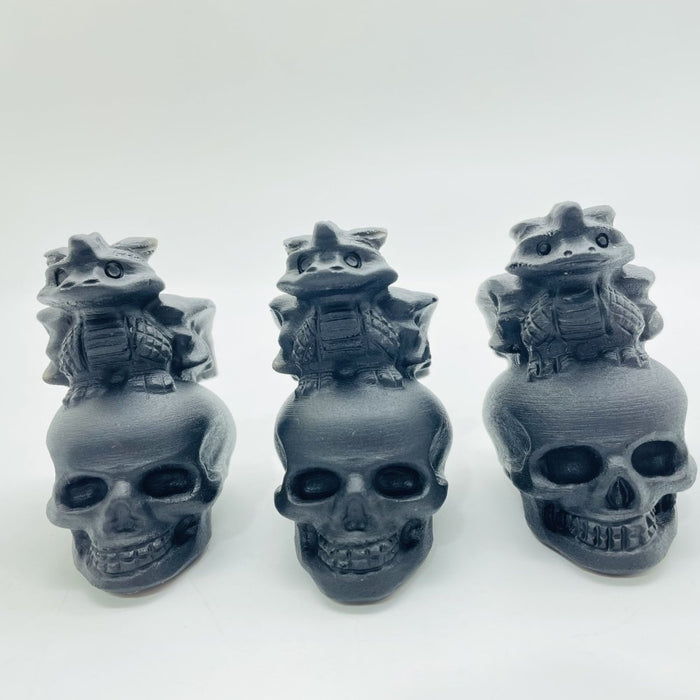 Obsidian Flying Dragon Skull Carving Wholesale
