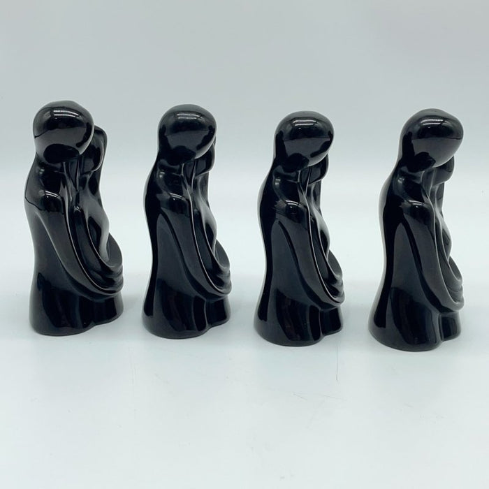 Obsidian Lovers Hugging Each Other Carving Wholesale