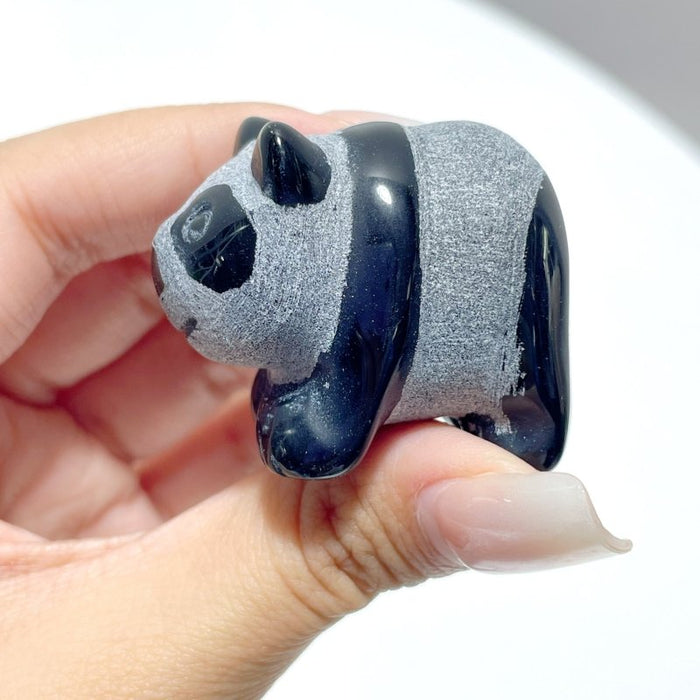 Obsidian Panda Carving Wholesale