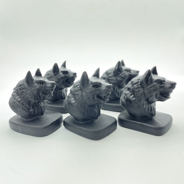 Obsidian Wolf Head Carving Wholesale