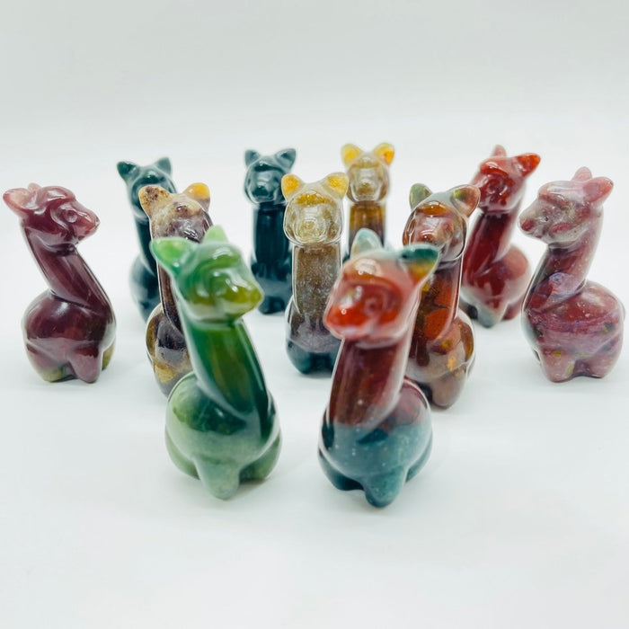 Ocean Jasper Alpaca Carving Animal Wholesale