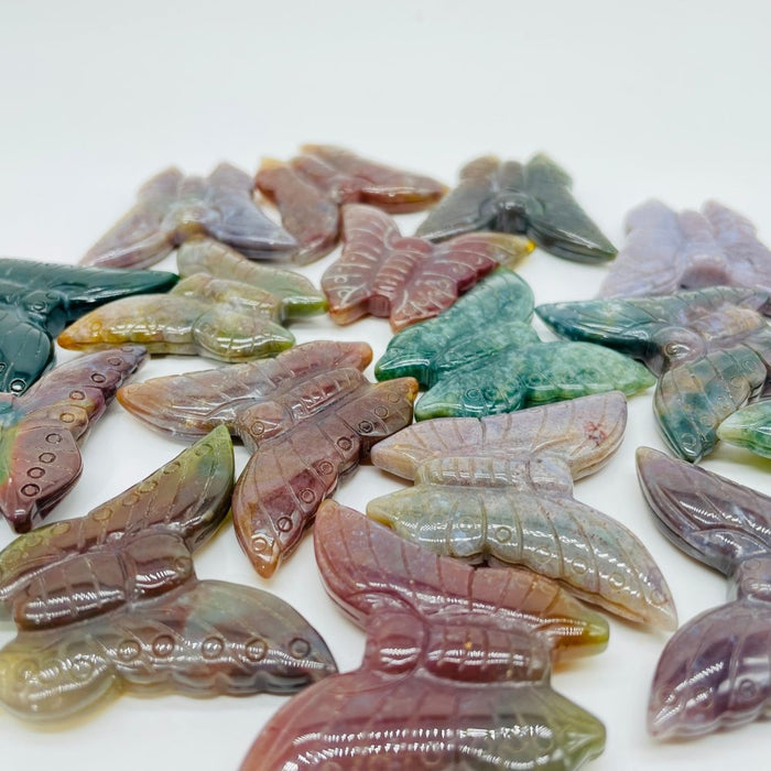 Ocean Jasper Butterfly Carving Animal Wholesale