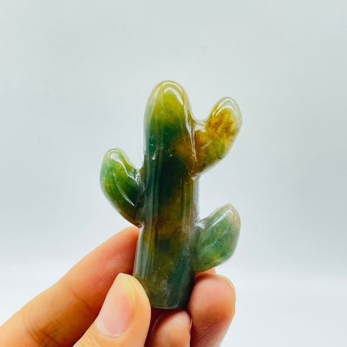 Ocean Jasper Cactus Carving Wholesale