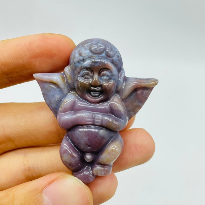 Ocean Jasper Cute Cupid Boy Angel Carving