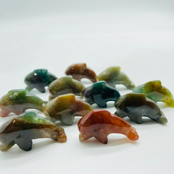 Ocean Jasper Dolphin Carving Wholesale