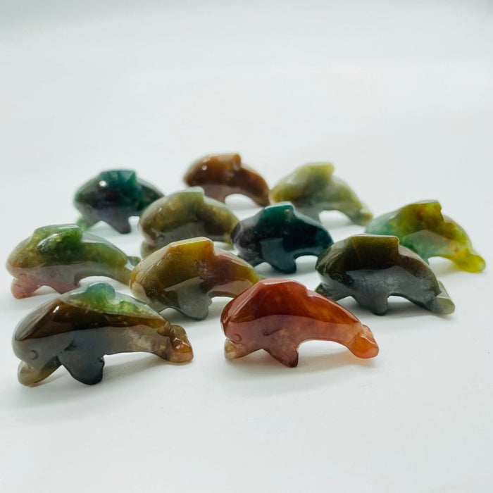 Ocean Jasper Dolphin Carving Wholesale