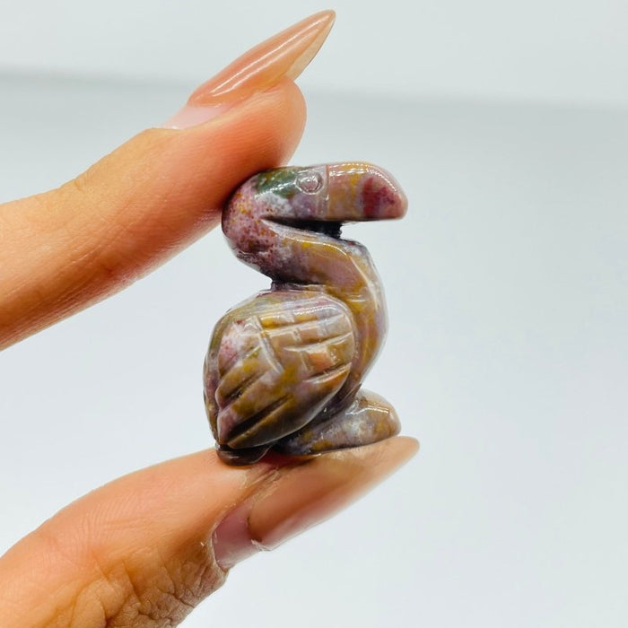 Ocean Jasper Flamingos Carving Wholesale