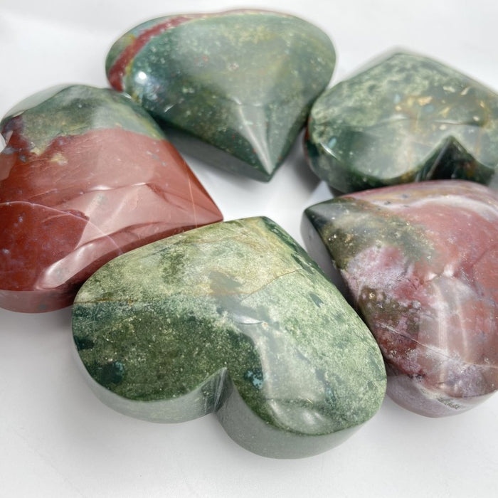 Large Ocean Jasper Quartz Heart Wholesale