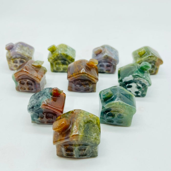 Ocean Jasper House Carving Wholesale