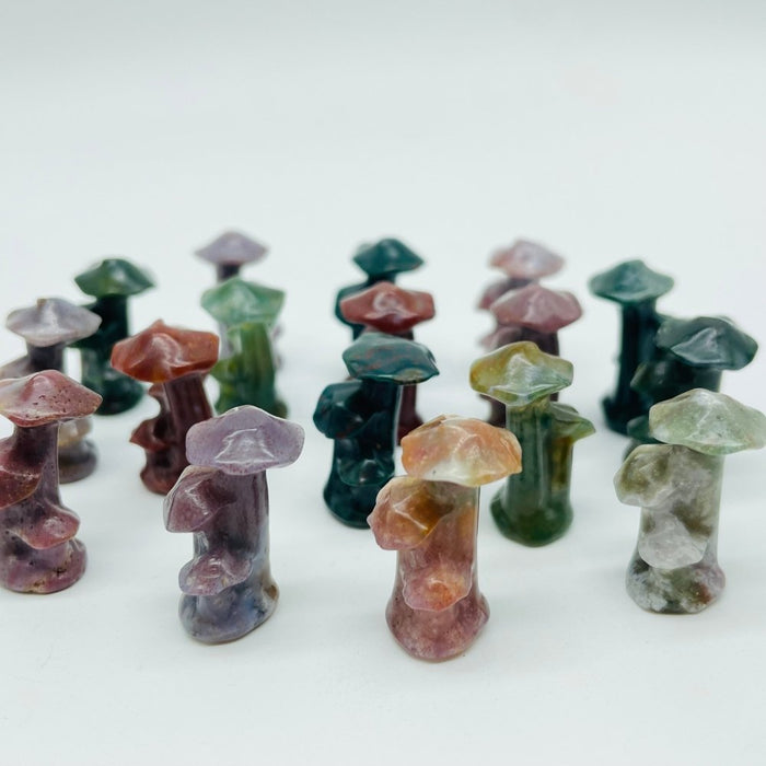 Ocean Jasper Mushroom Tree Carving Wholesale