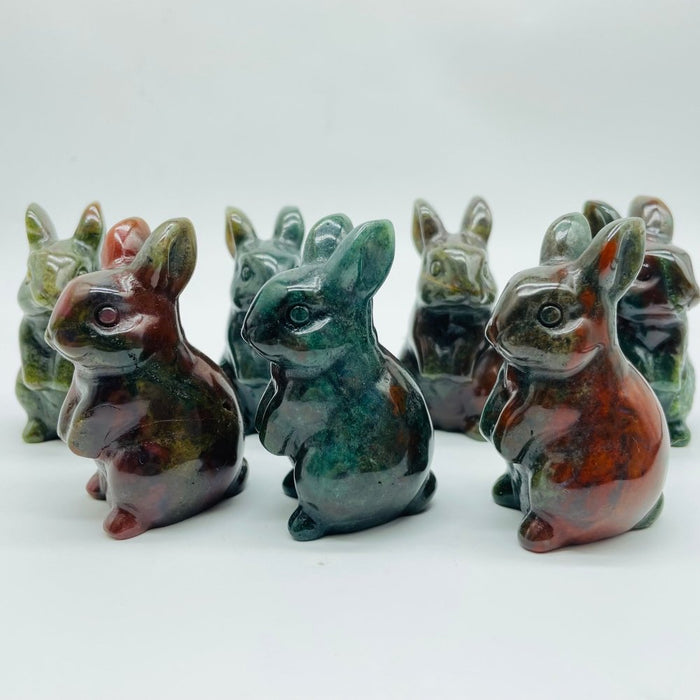 Ocean Jasper Rabbit Carving Wholesale