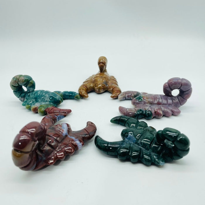 Ocean Jasper Scorpion Carving Crystal Wholesale