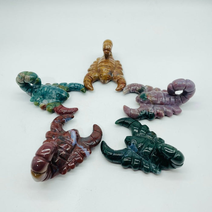 Ocean Jasper Scorpion Carving Crystal Wholesale