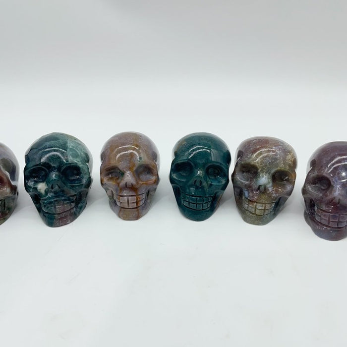 Ocean Jasper Skull Carving Wholesale