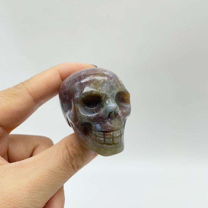 Ocean Jasper Skull Carving Wholesale