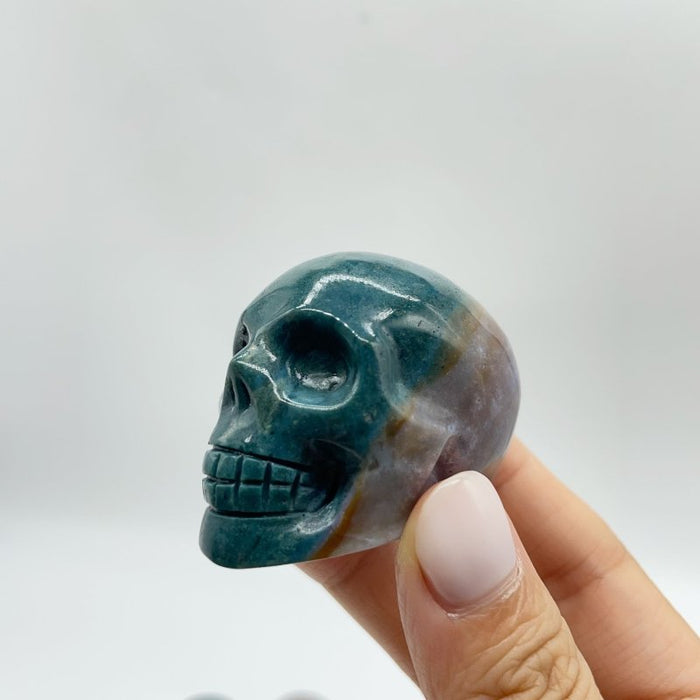 Ocean Jasper Skull Carving Wholesale