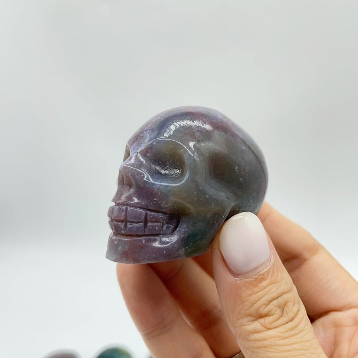 Ocean Jasper Skull Carving Wholesale