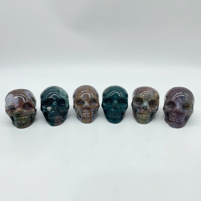 Ocean Jasper Skull Carving Wholesale