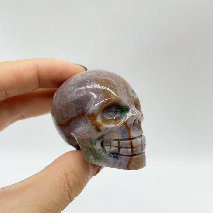 Ocean Jasper Skull Carving Wholesale