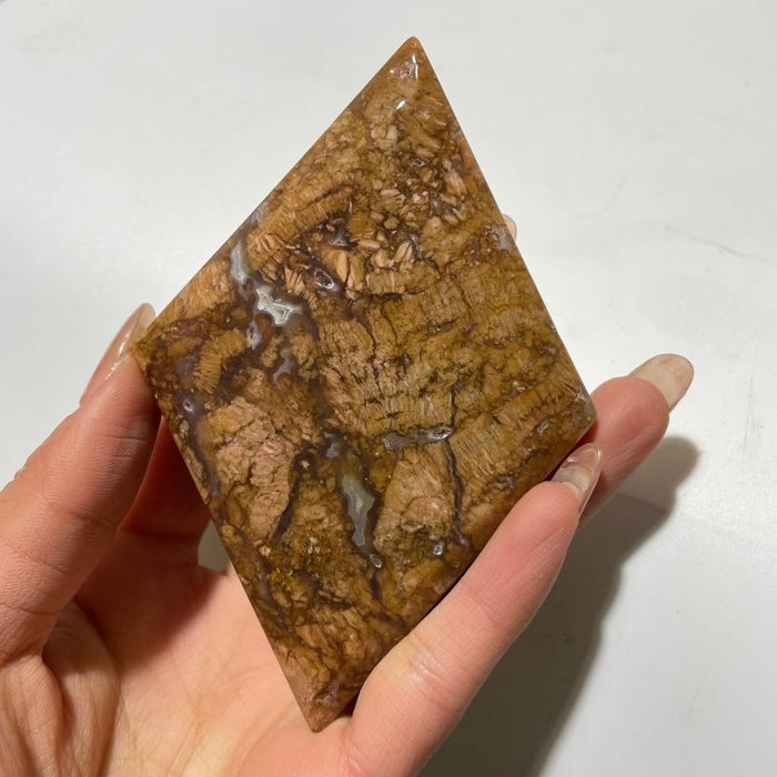 Orange Agate Rhombus Shaped Wholesale