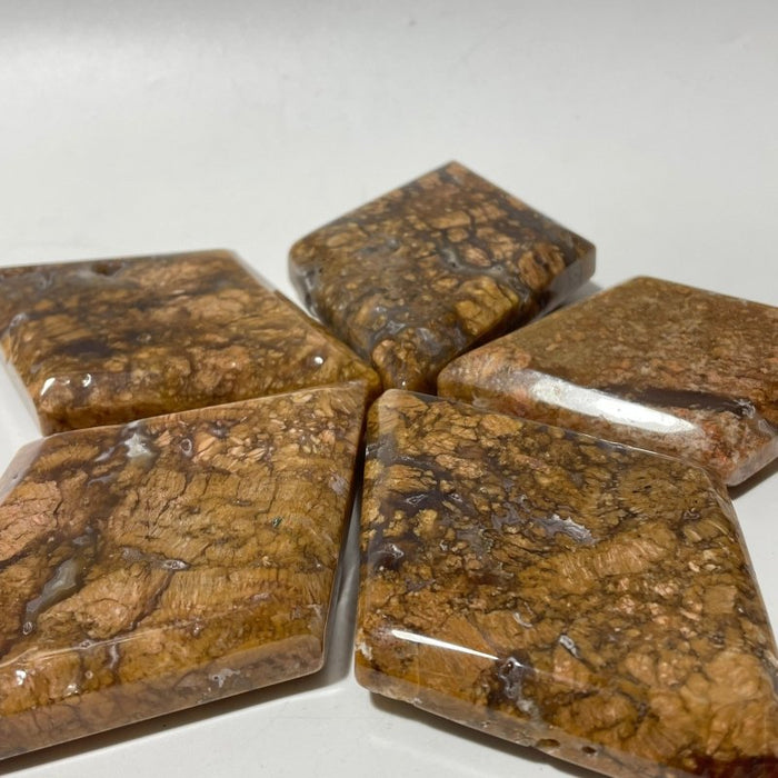 Orange Agate Rhombus Shaped Wholesale