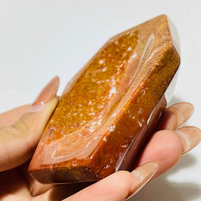 Orange Ocean Jasper Bowl Coffin Wholesale