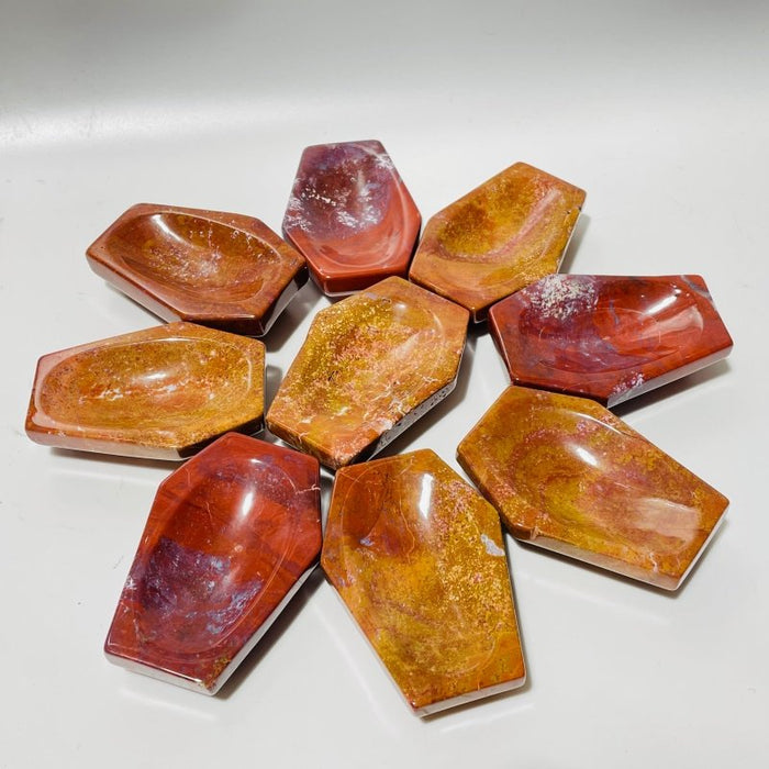 Orange Ocean Jasper Bowl Coffin Wholesale